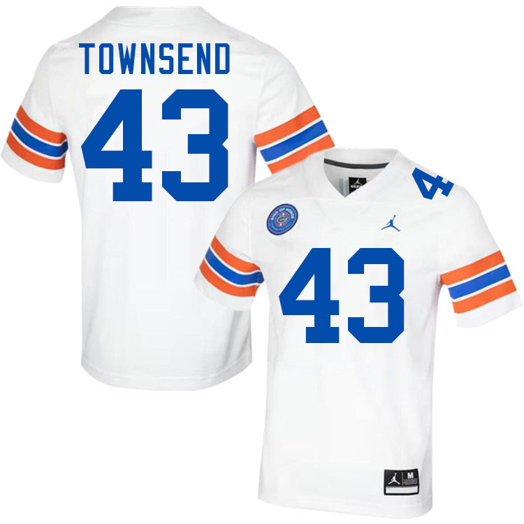 Tommy Townsend Florida Jersey,Florida Gators #43 Tommy Townsend Jersey Youth Uniforms-Retro White